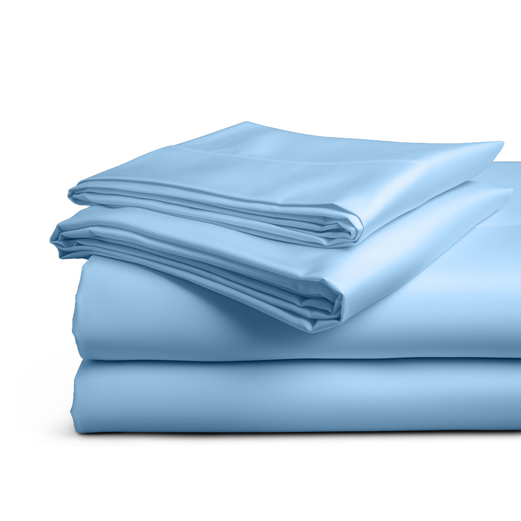 Lenzuola moderne HomeLife: 100% Made in Italy per un sonno da sogno Azzurro