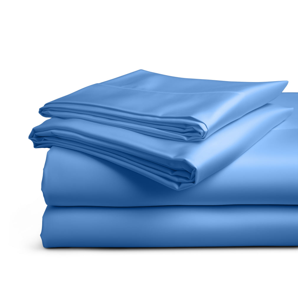 Lenzuola moderne HomeLife: 100% Made in Italy per un sonno da sogno Blu