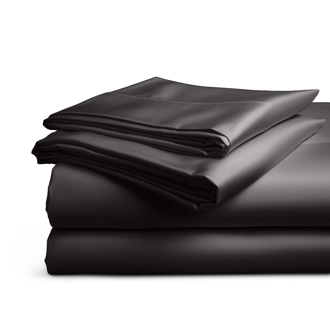 Lenzuola moderne HomeLife: 100% Made in Italy per un sonno da sogno Nero