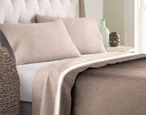 Set lenzuola in Flanella con Trattamento Antipilling - Micromaculato Beige