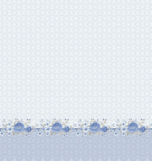 Set lenzuola in Flanella con Trattamento Antipilling - Flori Blu