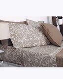 Set Lenzuola in Cotone - Completo Letto Fantasia Floreale Barocca