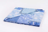 Set Lenzuola in Cotone / Completo Letto Fantasia Patchwork Blu