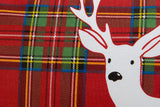 Set Lenzuola Letto in Cotone Made in Italy - Completo Letto Tartan con Cervi