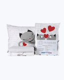 Set Lenzuola Letto in Cotone Made in Italy - Completo Letto Stampa Gattini