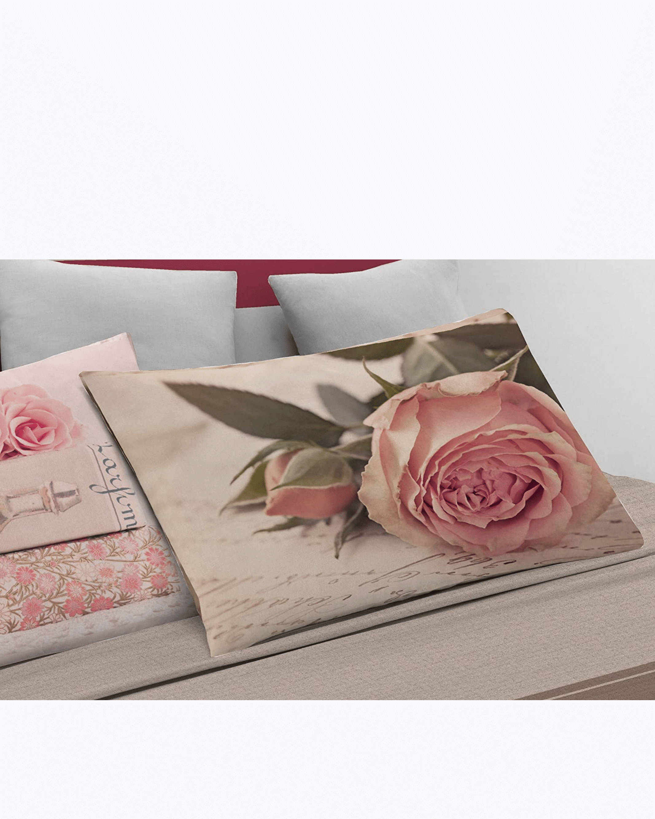 Set Lenzuola Letto Matrimoniale Made in Italy - Fiori di cigliegio Dipinti