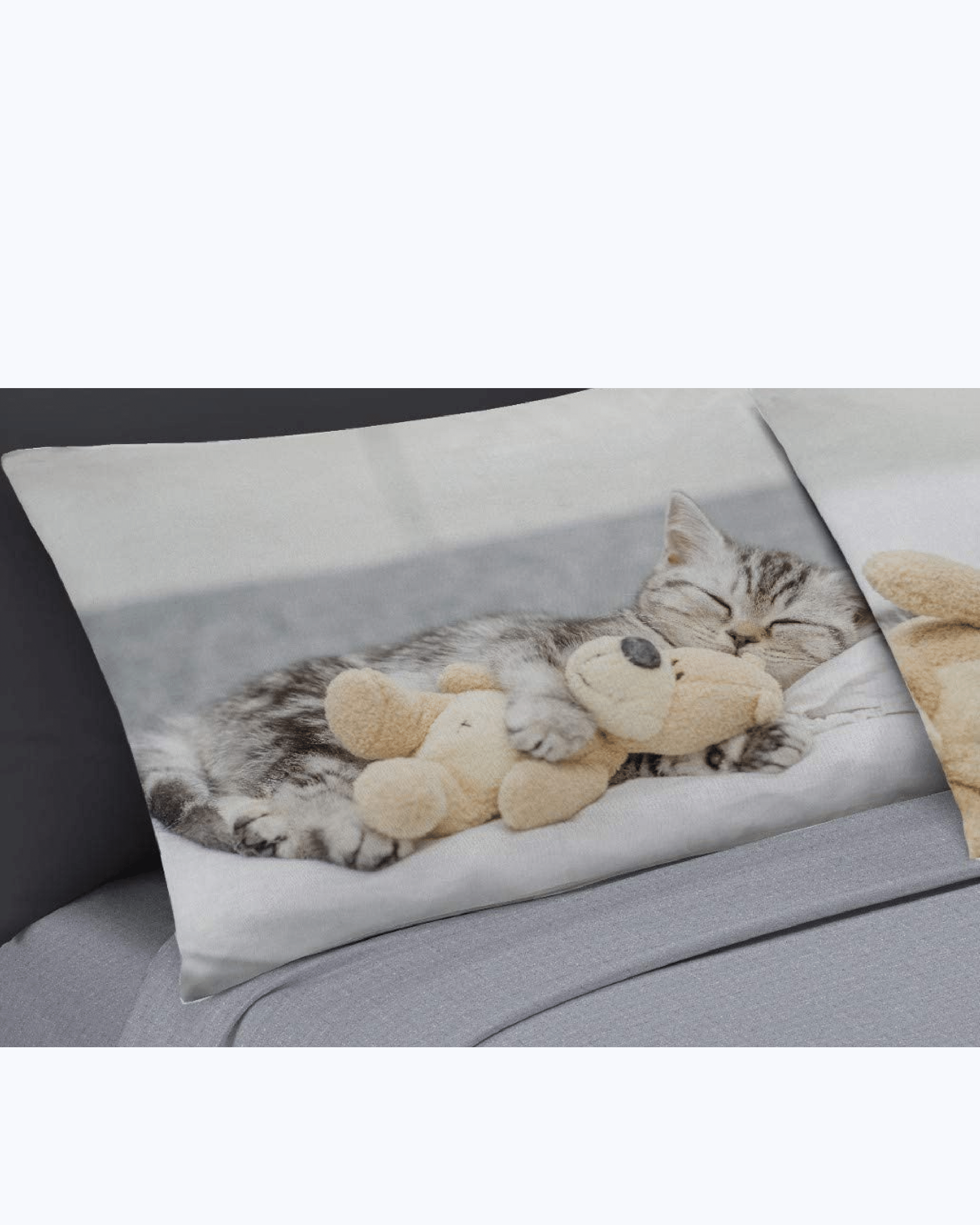 Set Lenzuola Letto Matrimoniale Made in Italy - Gattino Addormentato