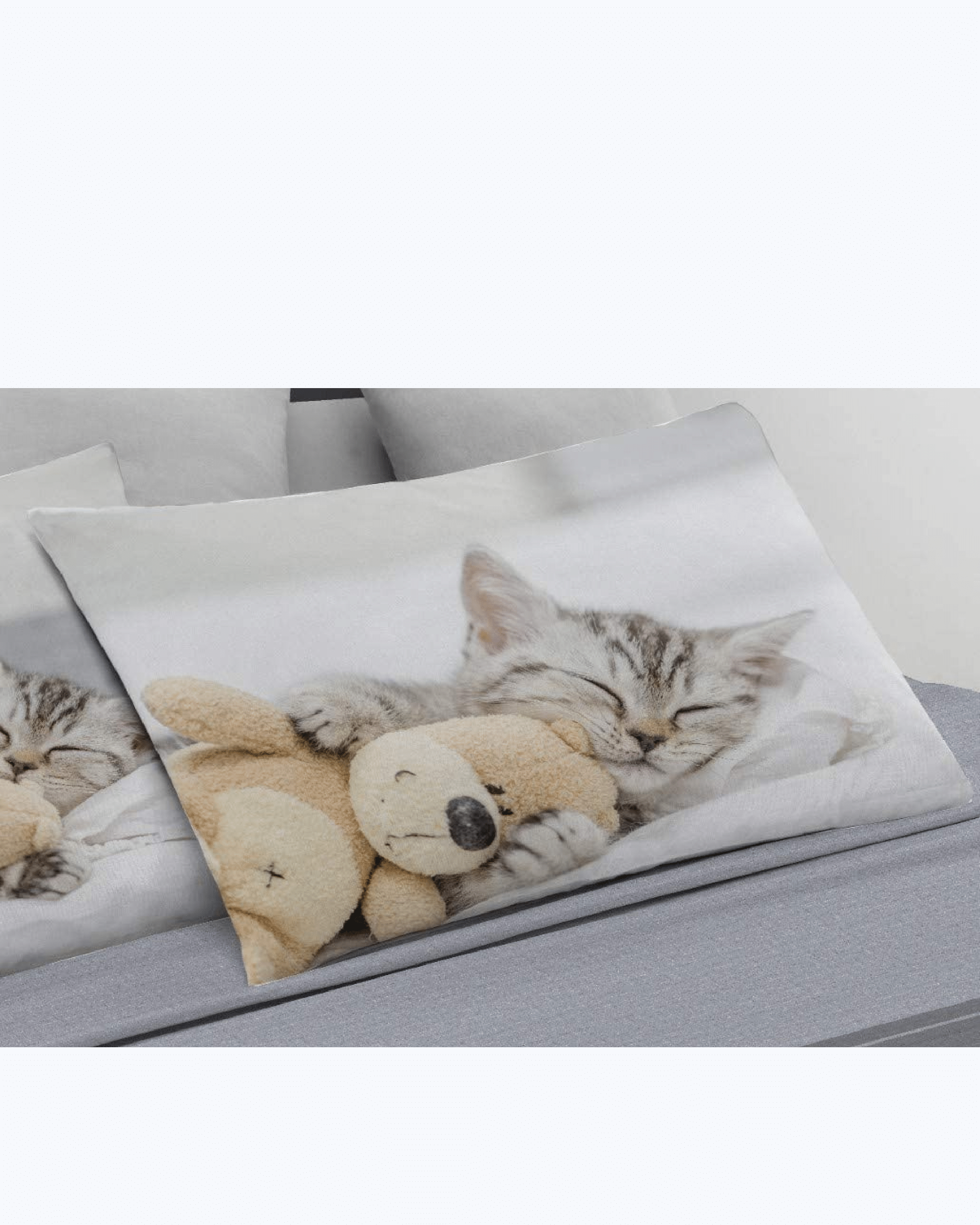 Set Lenzuola Letto Matrimoniale Made in Italy - Gattino Addormentato