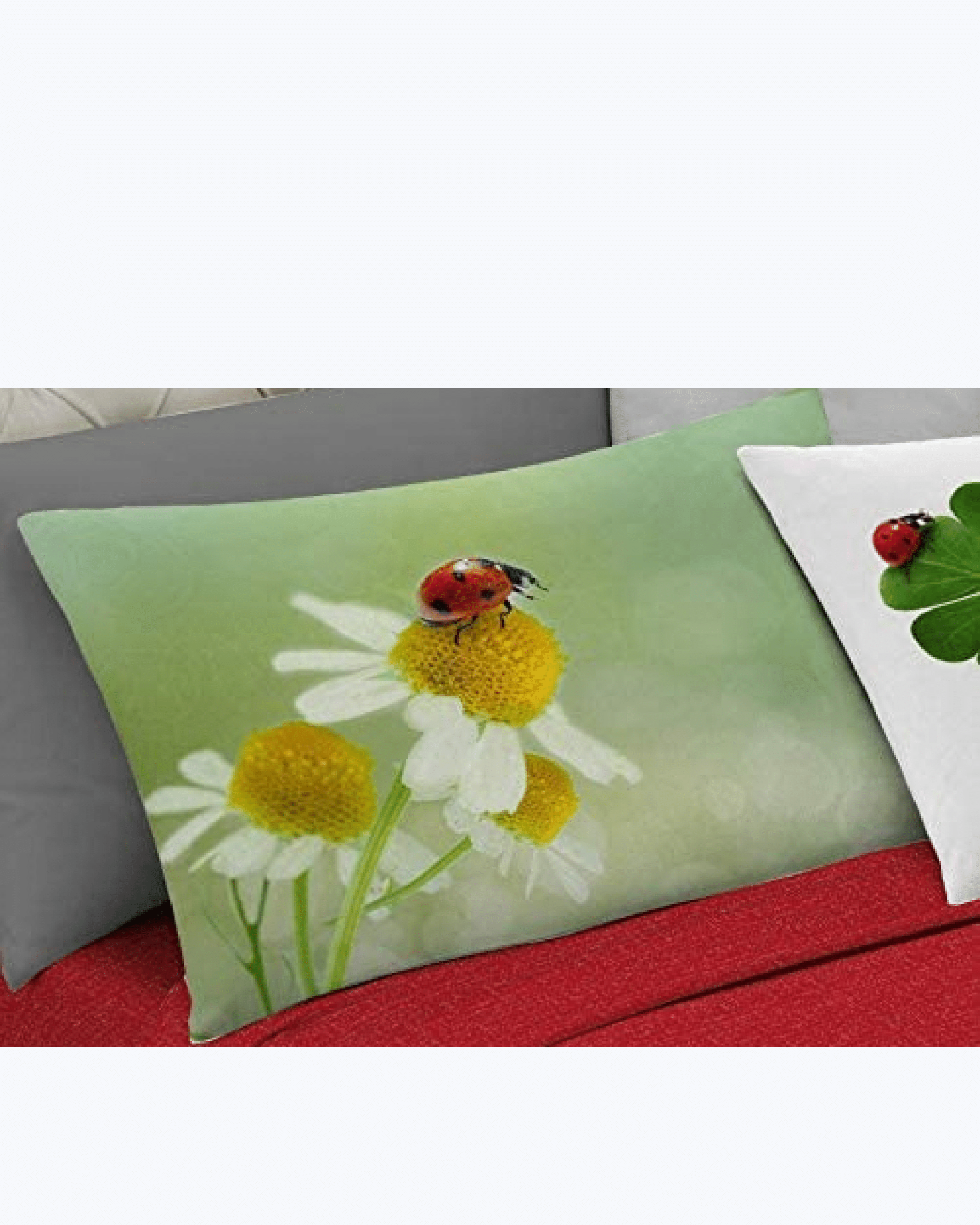 Set Lenzuola Letto Matrimoniale Made in Italy - Quadrifoglio e Coccinella