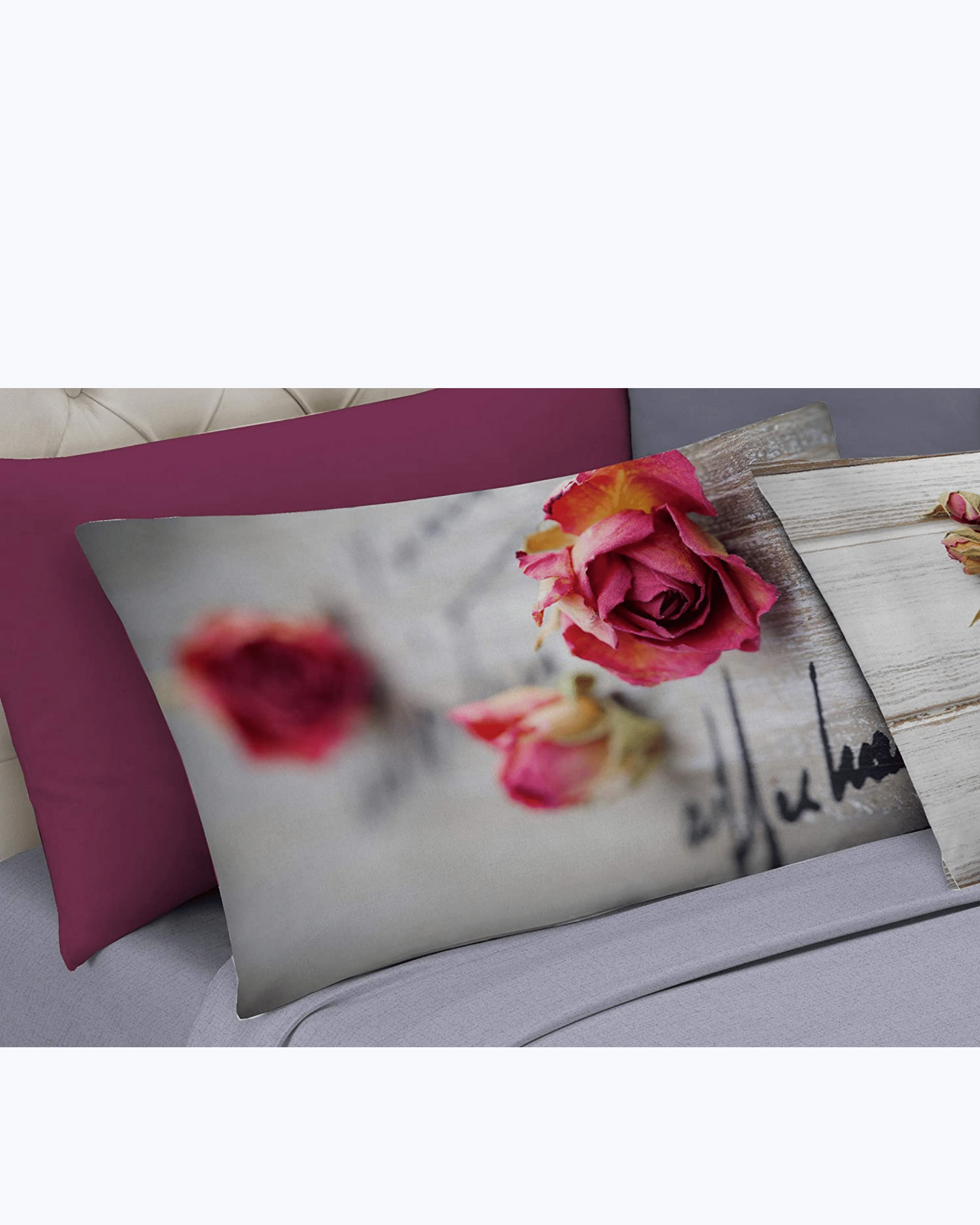 Set Lenzuola Letto Matrimoniale Made in Italy - Fantasia Rose