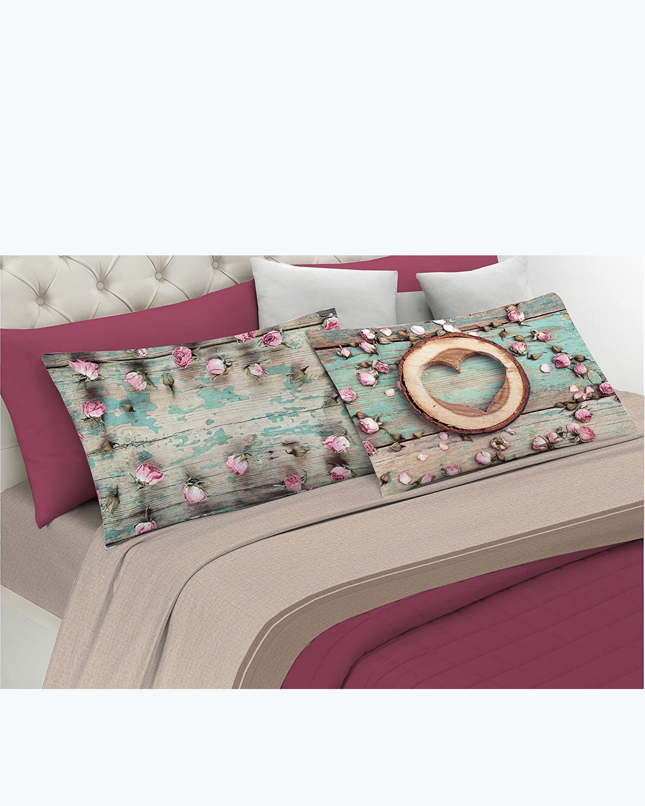Set Lenzuola Letto Matrimoniale Made in Italy - Fantasia Fiori Shabby Fiori Shabby 2 Piazze