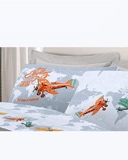 Set Lenzuola Letto in Cotone Made in Italy - Completo Letto Stampa Aeroplani