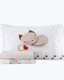 Set Lenzuola Letto in Cotone Made in Italy - Completo Letto Stampa Gattini