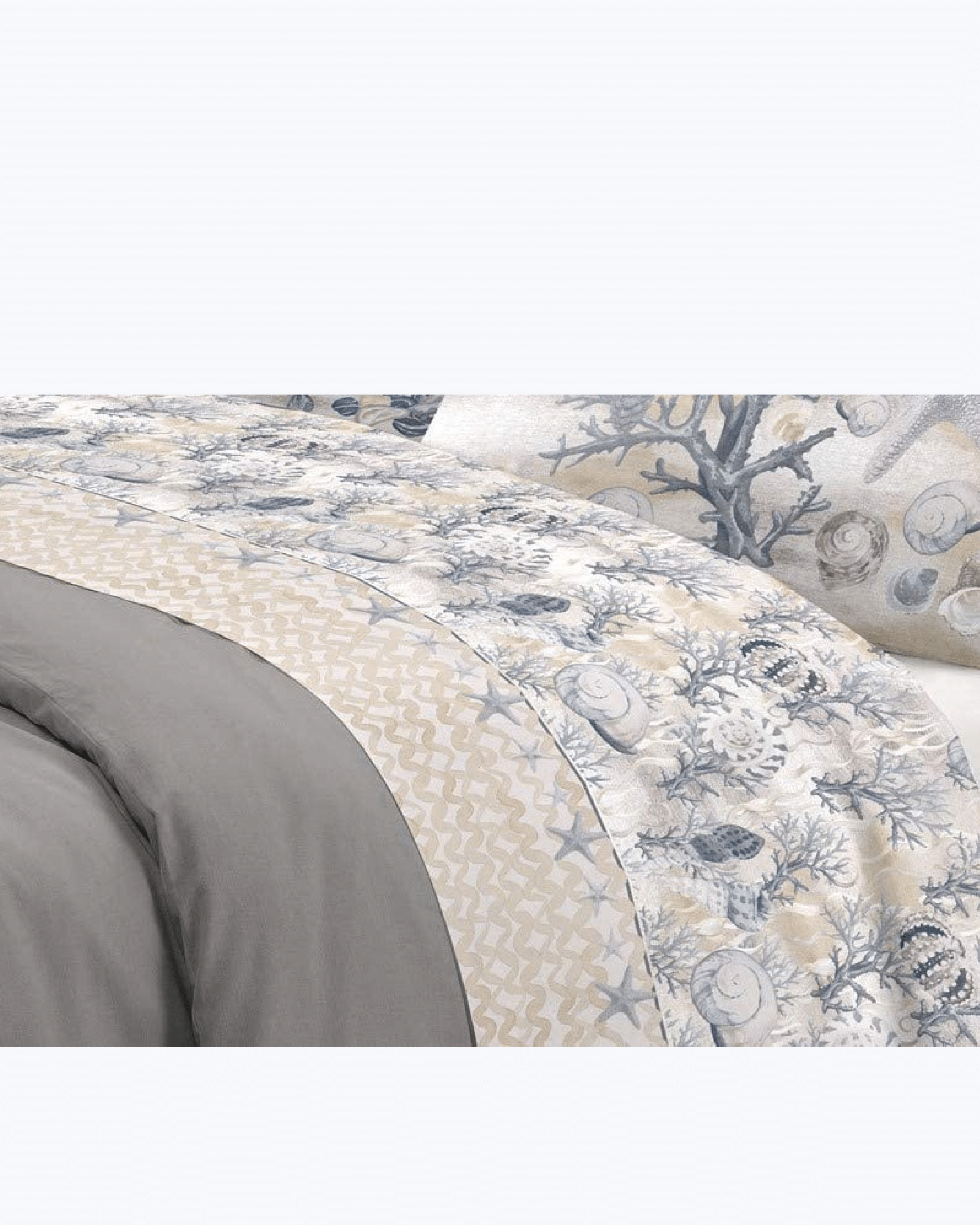 Set Lenzuola Letto in Cotone Made in Italy - Completo Letto Fantasia Marina