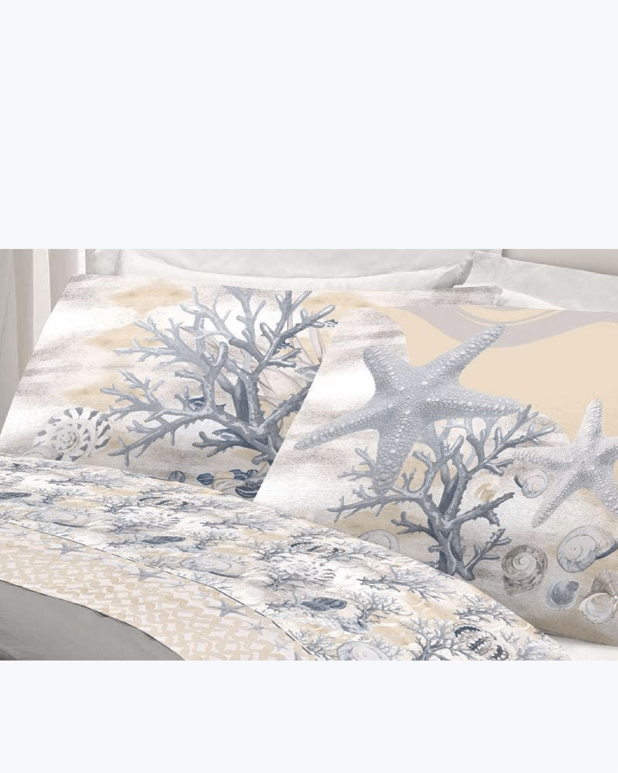 Set Lenzuola Letto in Cotone Made in Italy - Completo Letto Fantasia Marina