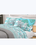 Set Lenzuola Letto in Cotone Made in Italy - Completo Letto Fantasia Marina Verde