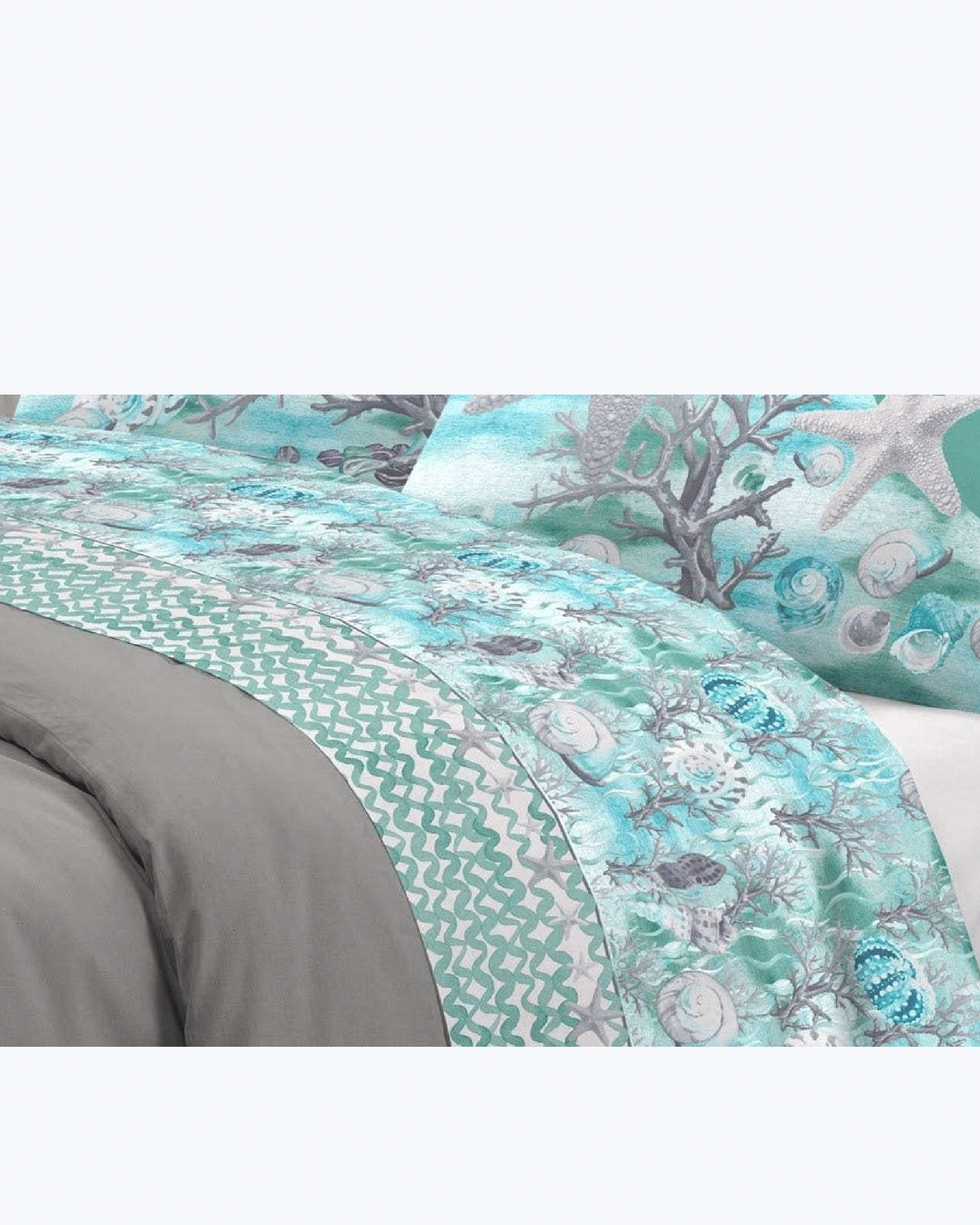 Set Lenzuola Letto in Cotone Made in Italy - Completo Letto Fantasia Marina