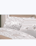 Set Lenzuola Letto in Cotone Made in Italy - Completo Letto Stampa Cuori