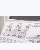 Set Lenzuola Letto in Cotone Made in Italy - Completo Letto Stampa Renna