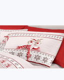 Set Lenzuola Letto in Cotone Made in Italy - Completo Letto Stampa Renna