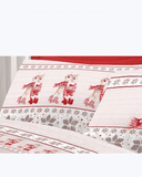 Set Lenzuola Letto in Cotone Made in Italy - Completo Letto Stampa Renna