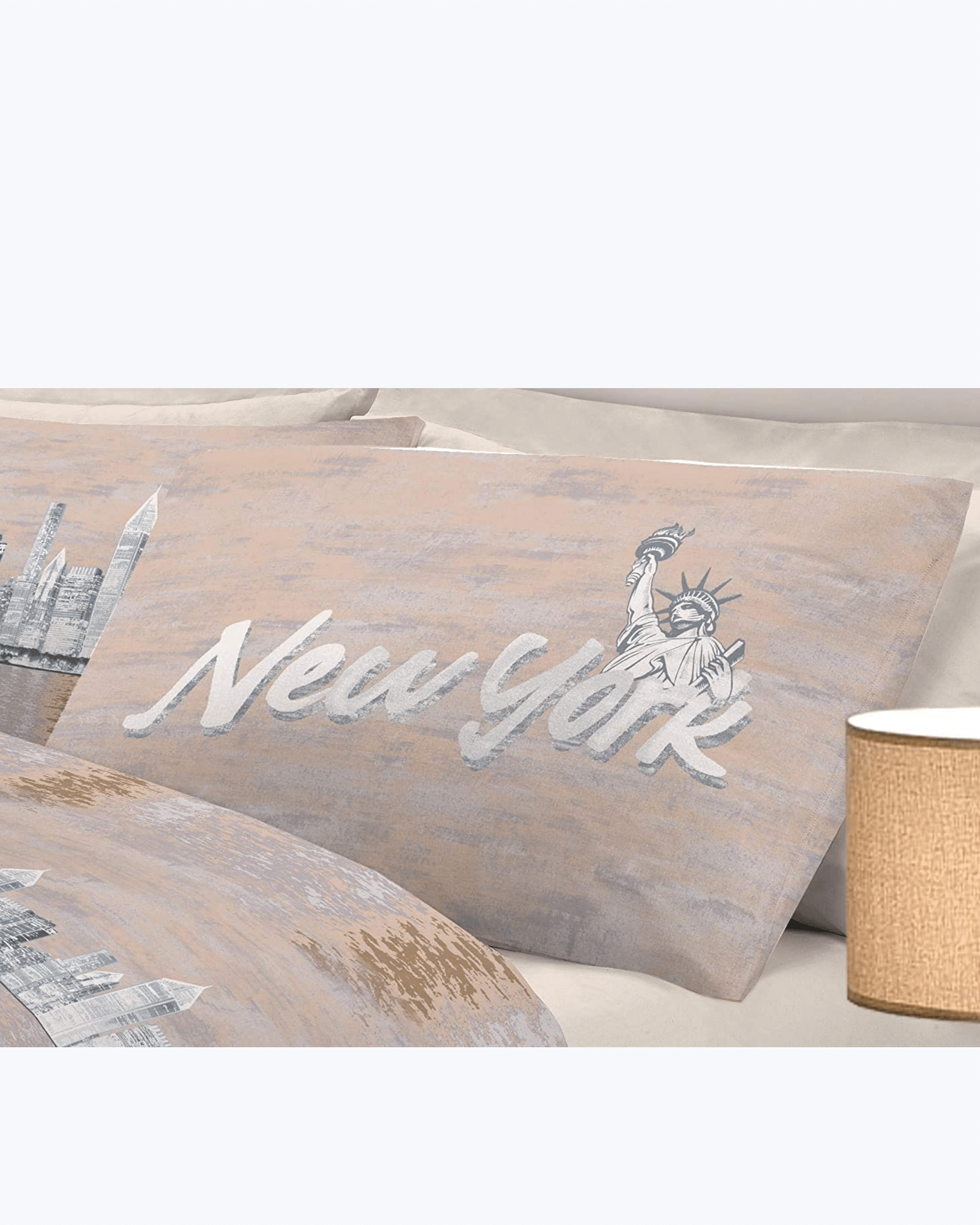 Set Lenzuola Letto in Cotone Made in Italy - Completo Letto Stampa New York