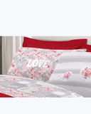 Set Lenzuola Letto in Cotone Made in Italy - Completo Letto Stampa Cuori