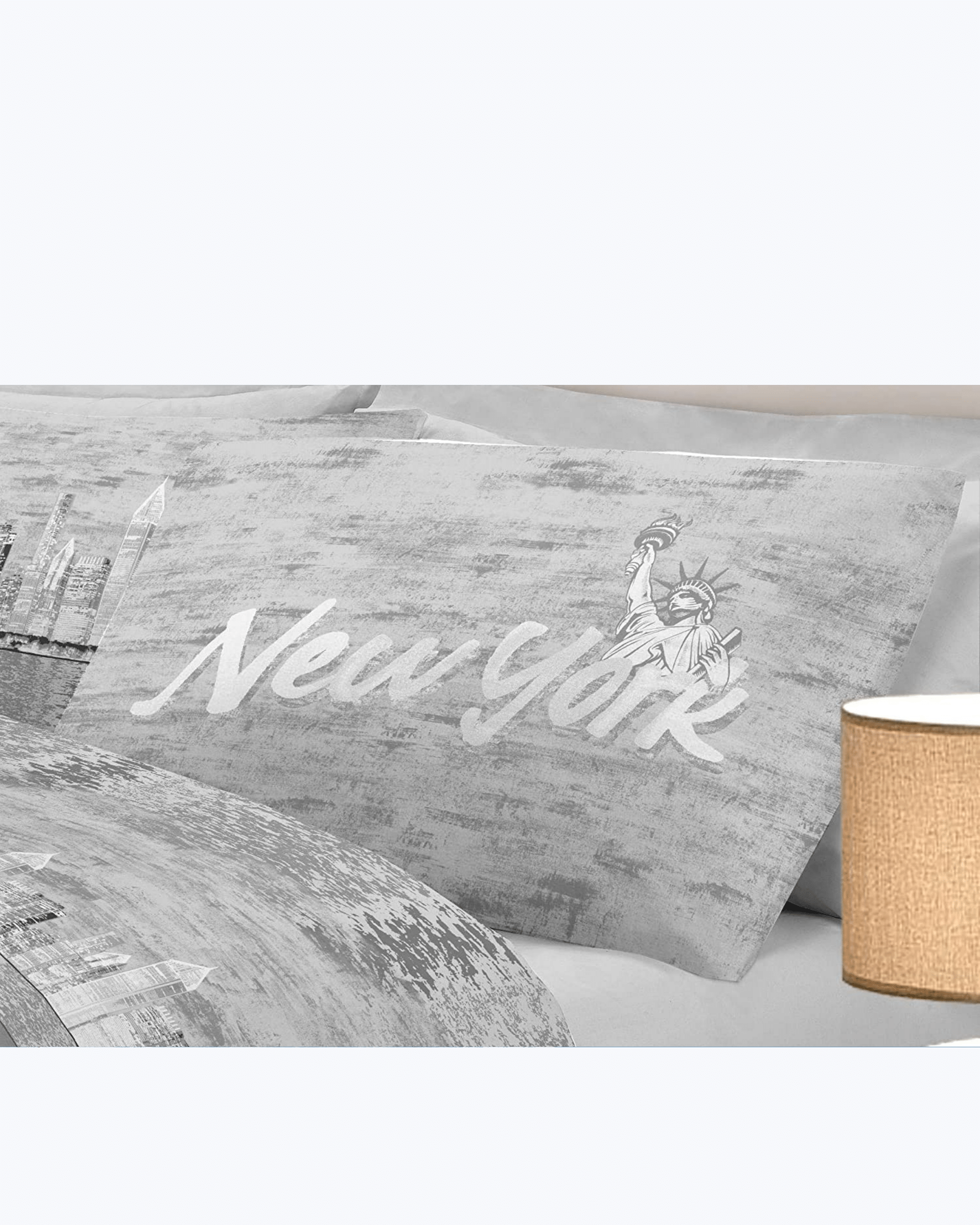 Set Lenzuola Letto in Cotone Made in Italy - Completo Letto Stampa New York