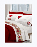 Set Lenzuola Letto in Cotone Made in Italy - Completo Letto Stampa Orsetti Beige E Rosso