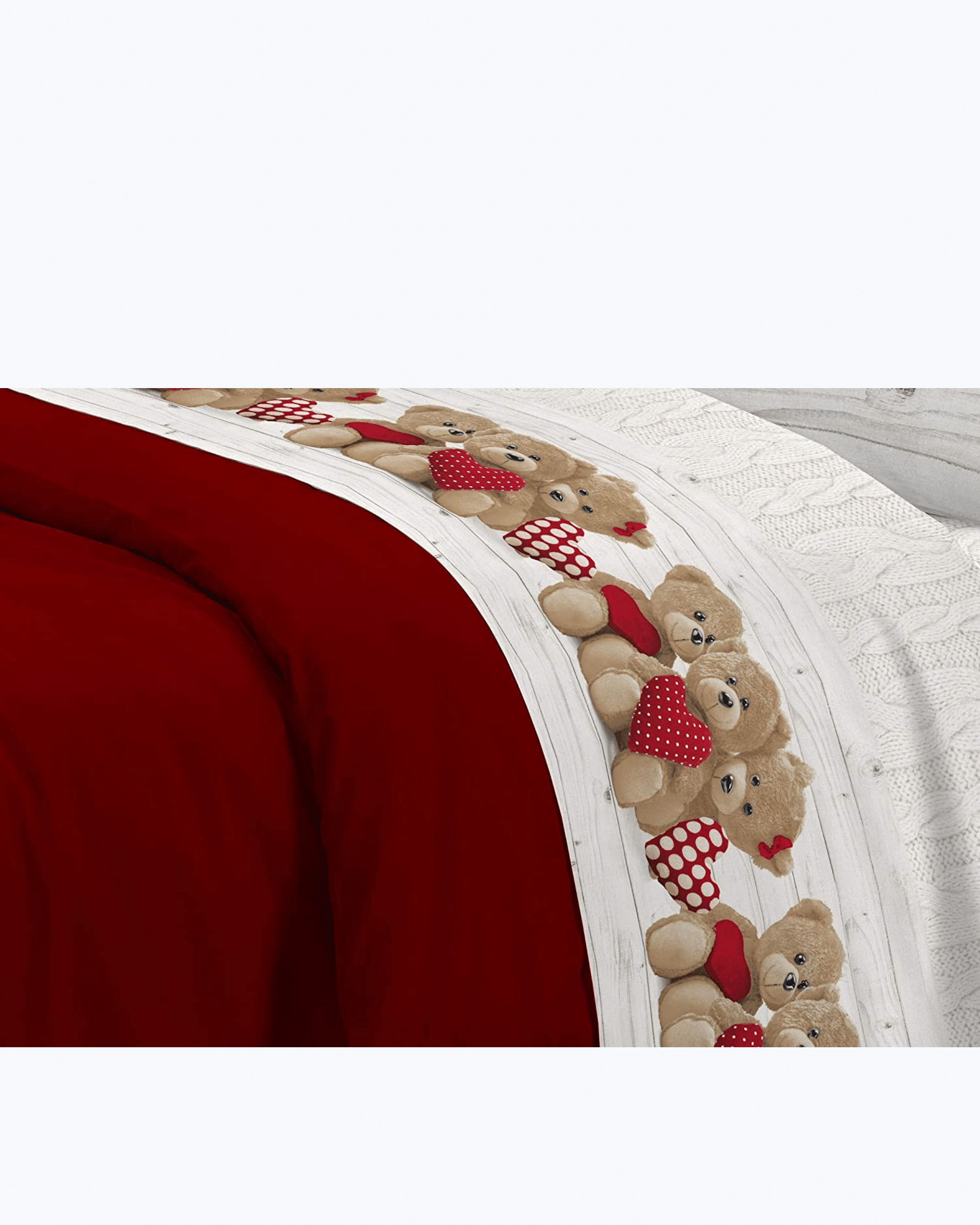 Set Lenzuola Letto in Cotone Made in Italy - Completo Letto Stampa Orsetti