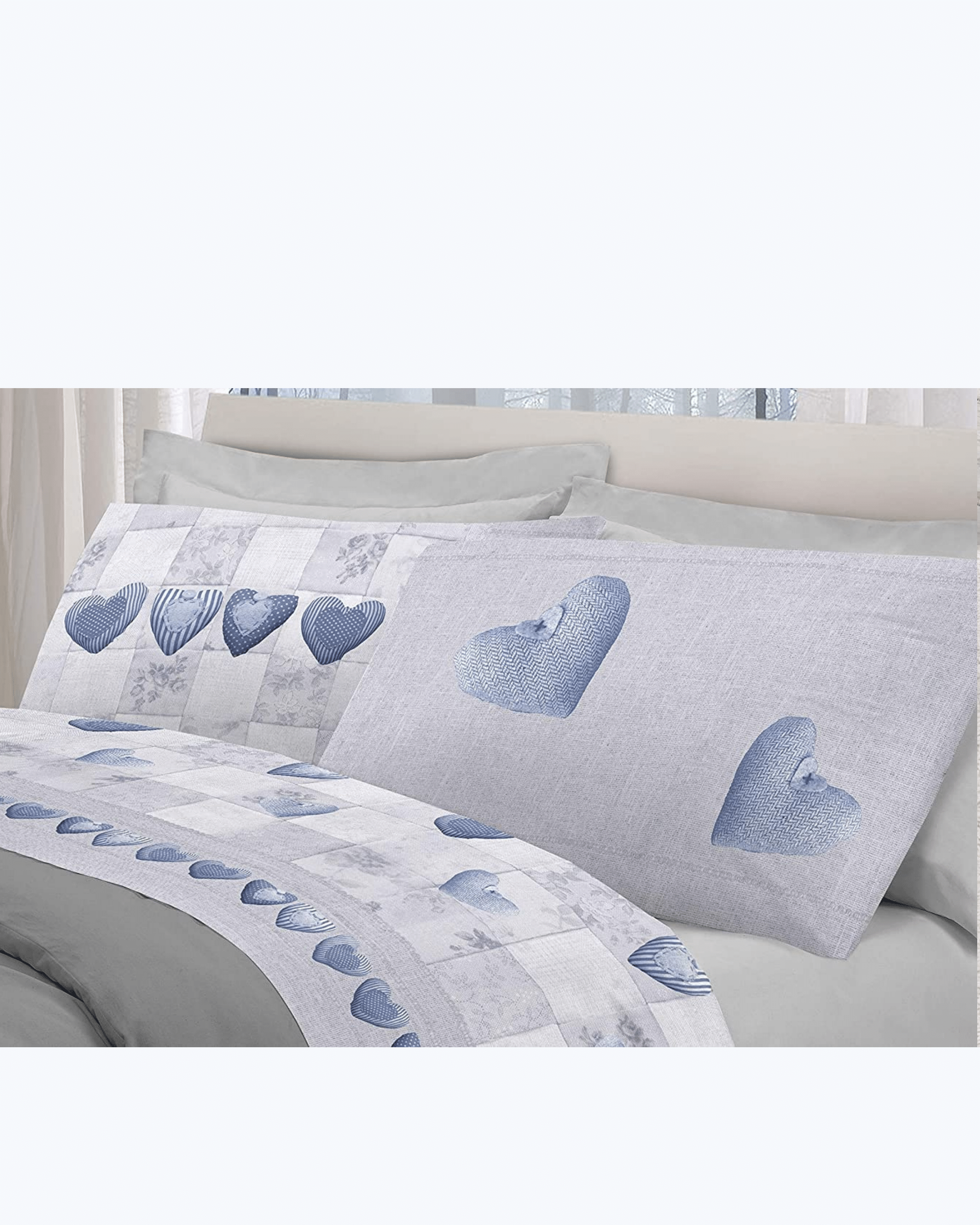 Set Lenzuola Letto in Cotone Made in Italy - Completo Letto Stampa Patchwork