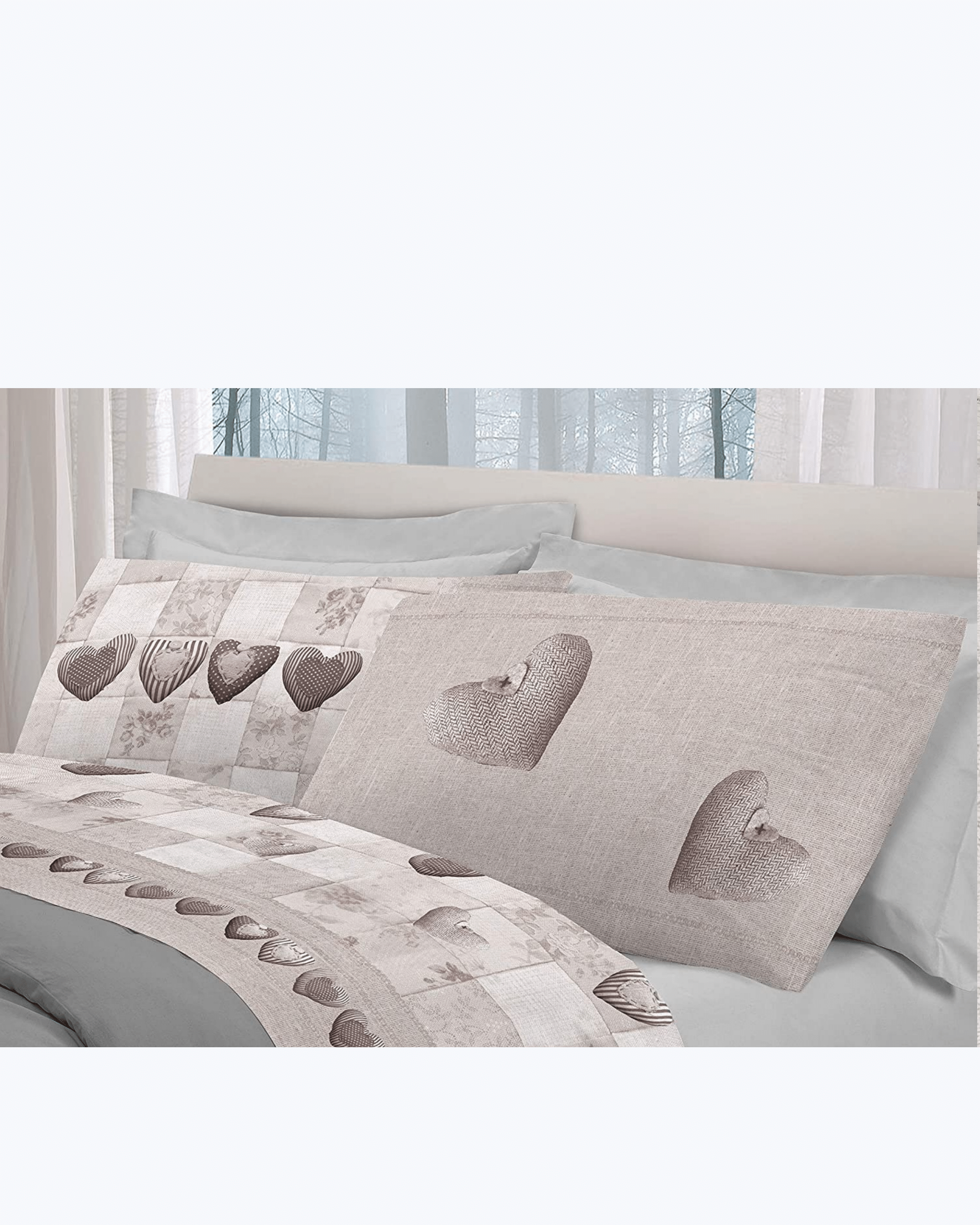Set Lenzuola Letto in Cotone Made in Italy - Completo Letto Stampa Patchwork