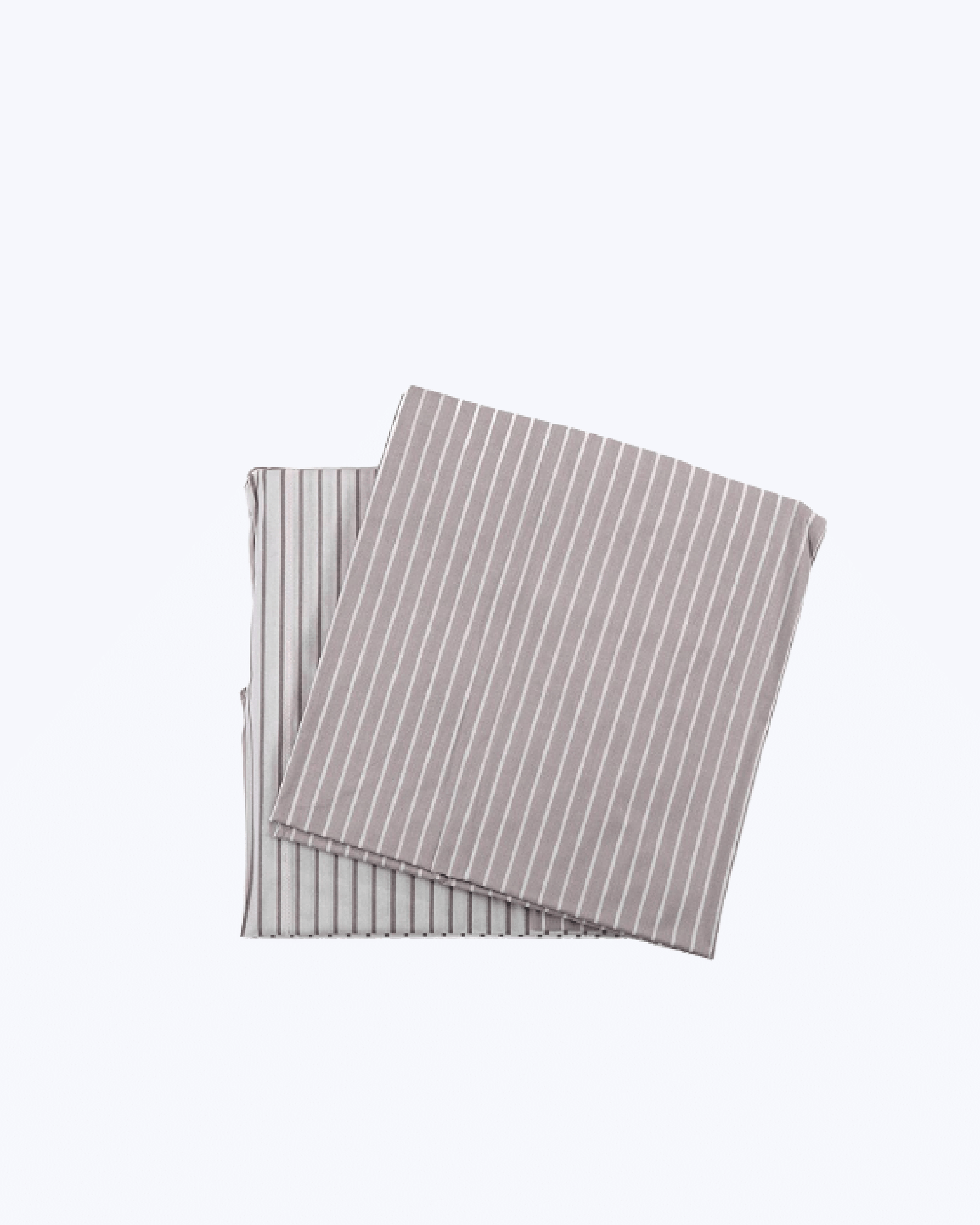 Set Lenzuola in Cotone - Completo Letto con Righe Sottili