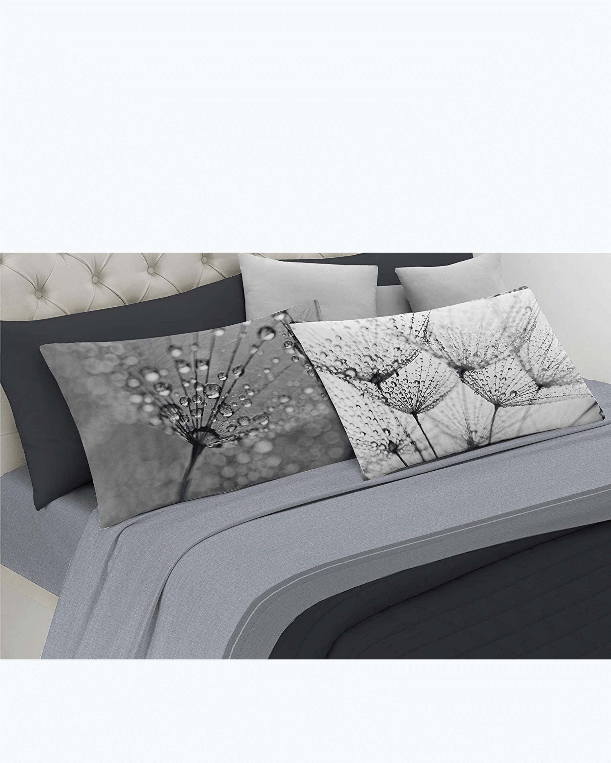 Set Lenzuola Letto Matrimoniale Made in Italy - Fiori di cigliegio Dipinti Gocce 2 Piazze