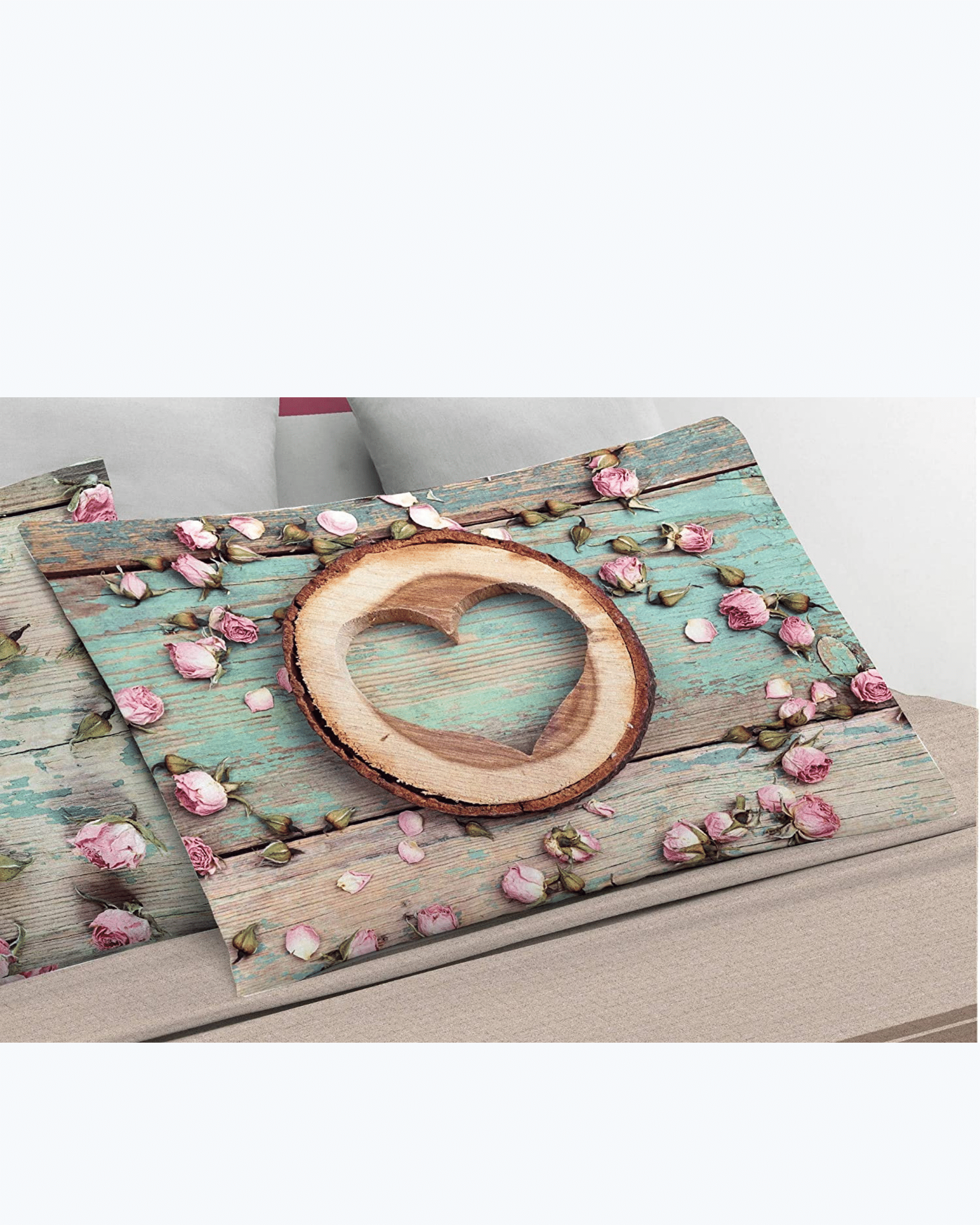 Set Lenzuola Letto Matrimoniale Made in Italy - Fantasia Rose