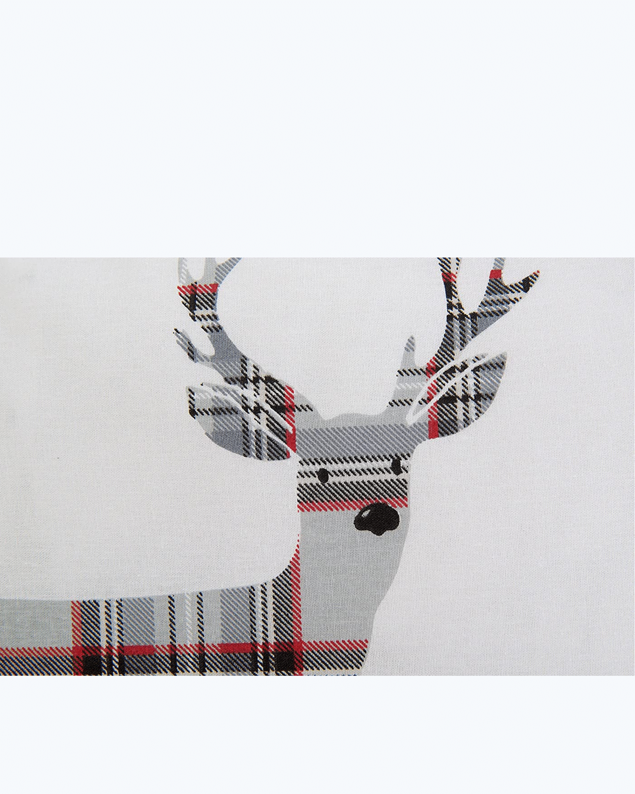 Set Lenzuola Letto in Cotone Made in Italy - Completo Letto Tartan con Cervi