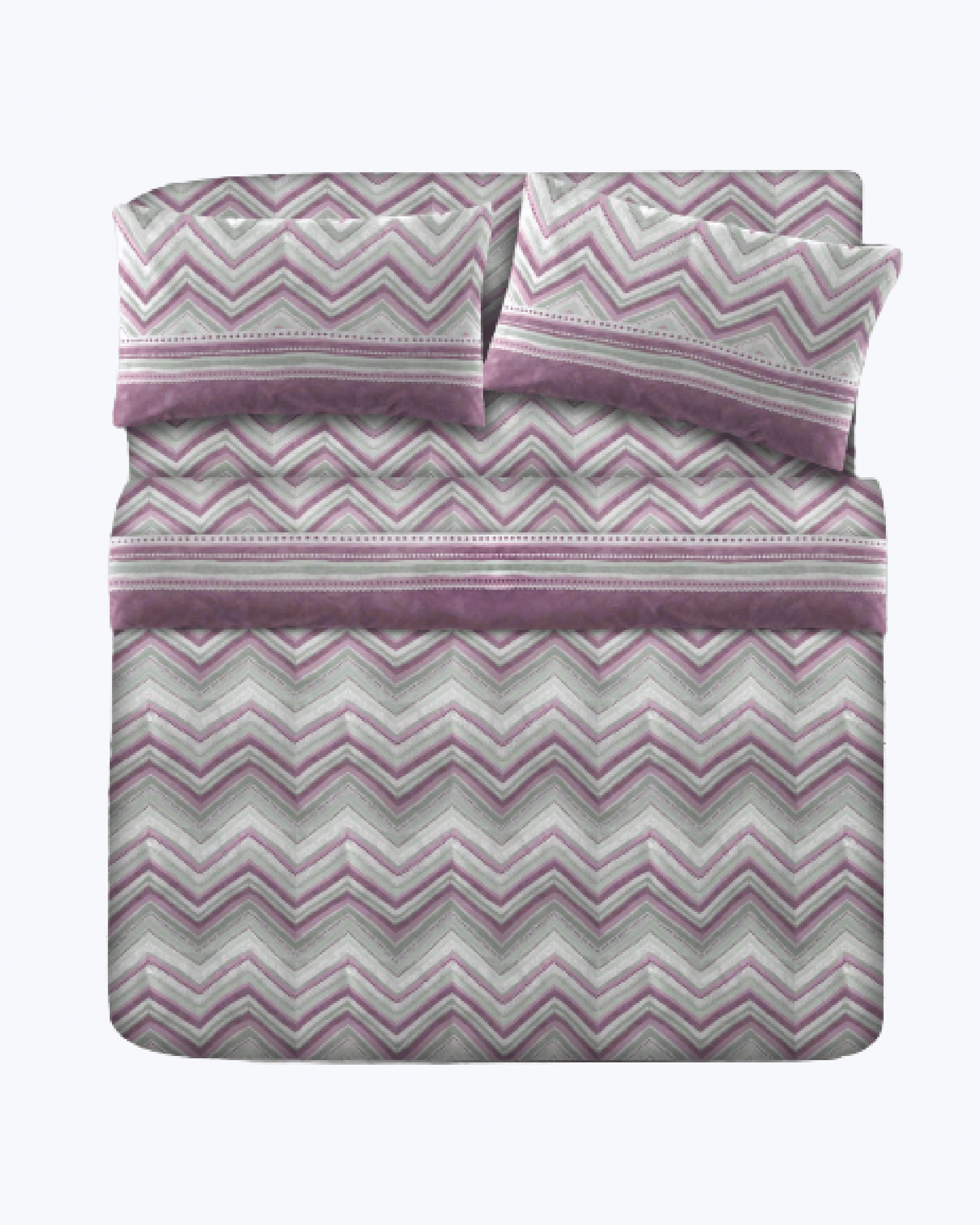 HomeLife Set Lenzuola Flanella Letto Singolo 100% Caldo Cotone Made in Italy Rosa