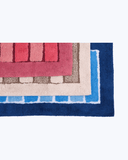 Tappetino Bagno Colorato in Morbido Pelo Lungo ed Righe in Rilievo