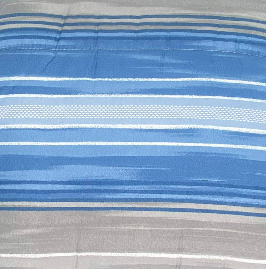 Piumone Invernale Made in Italy - Trapunta Invernale Fantasia Righe Azzurre