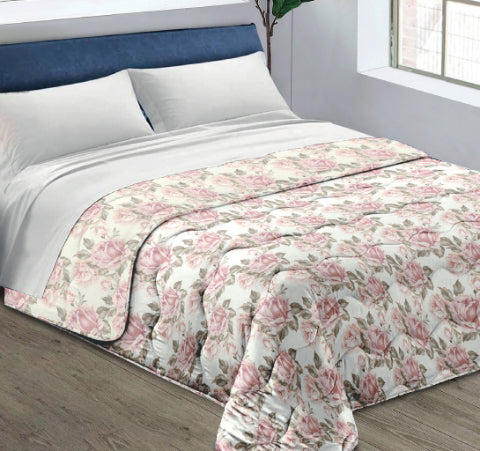 Piumone Invernale Made in Italy - Trapunta Invernale Fantasia Rose