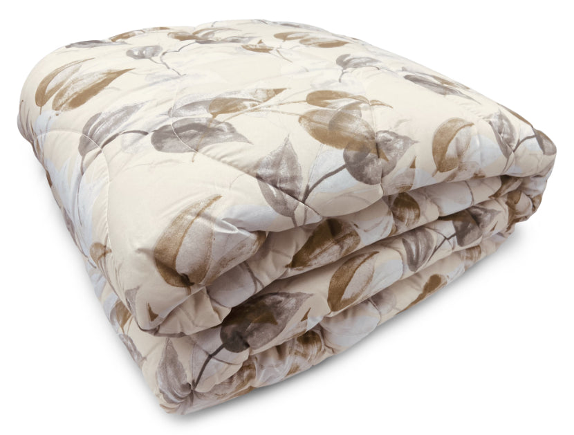 Piumone Invernale Made in Italy - Trapunta Invernale Fantasia Foliage Matrimoniale (260X260)