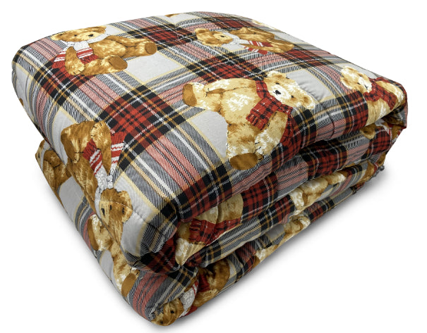 Piumone Invernale Made in Italy - Trapunta Invernale Fantasia Orsetti Matrimoniale (260X260)