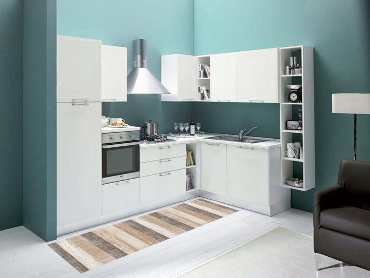Tappeti Cucina Moderni e Antiscivolo | Passatoie PVC Listoni in Legno