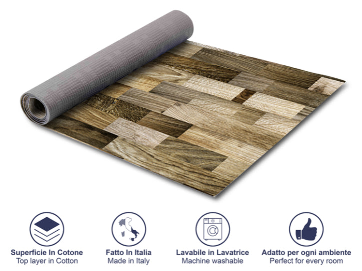 Tappeti Cucina Moderni e Antiscivolo | Passatoie PVC Pavimento Legno