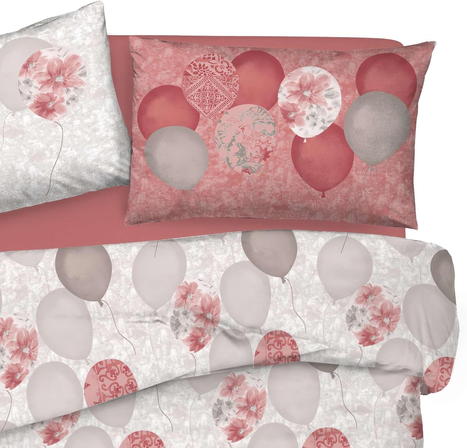 Set Copripiumino Dreams & Drapes - Design Glicine Rosa, Matrimoniale UK 200x200cm, 52% Poliestere 48% Cotone - Foto 7