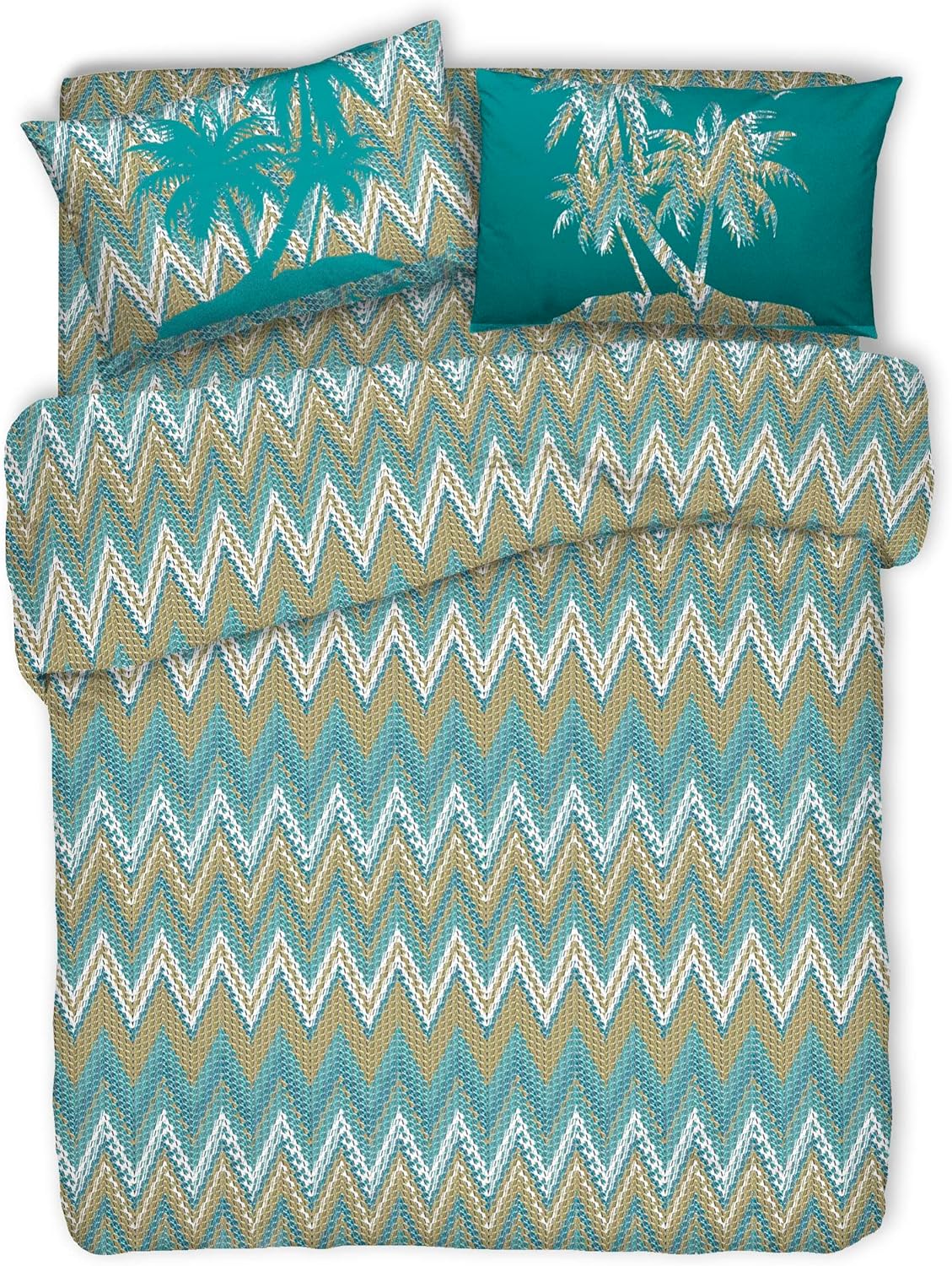 Copripiumino Matrimoniale 250x200 Cm Con 2 Federe - Microfibra Alta Qualità - Verde - Collezione Everyday - Foto 8