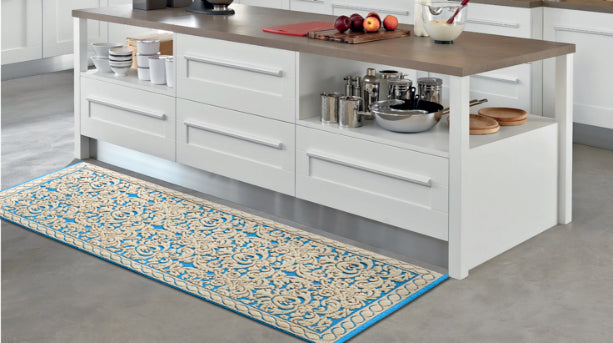 Tappeto Passatoia Antiscivolo per Cucina / Bagno | Fantasia Foliage