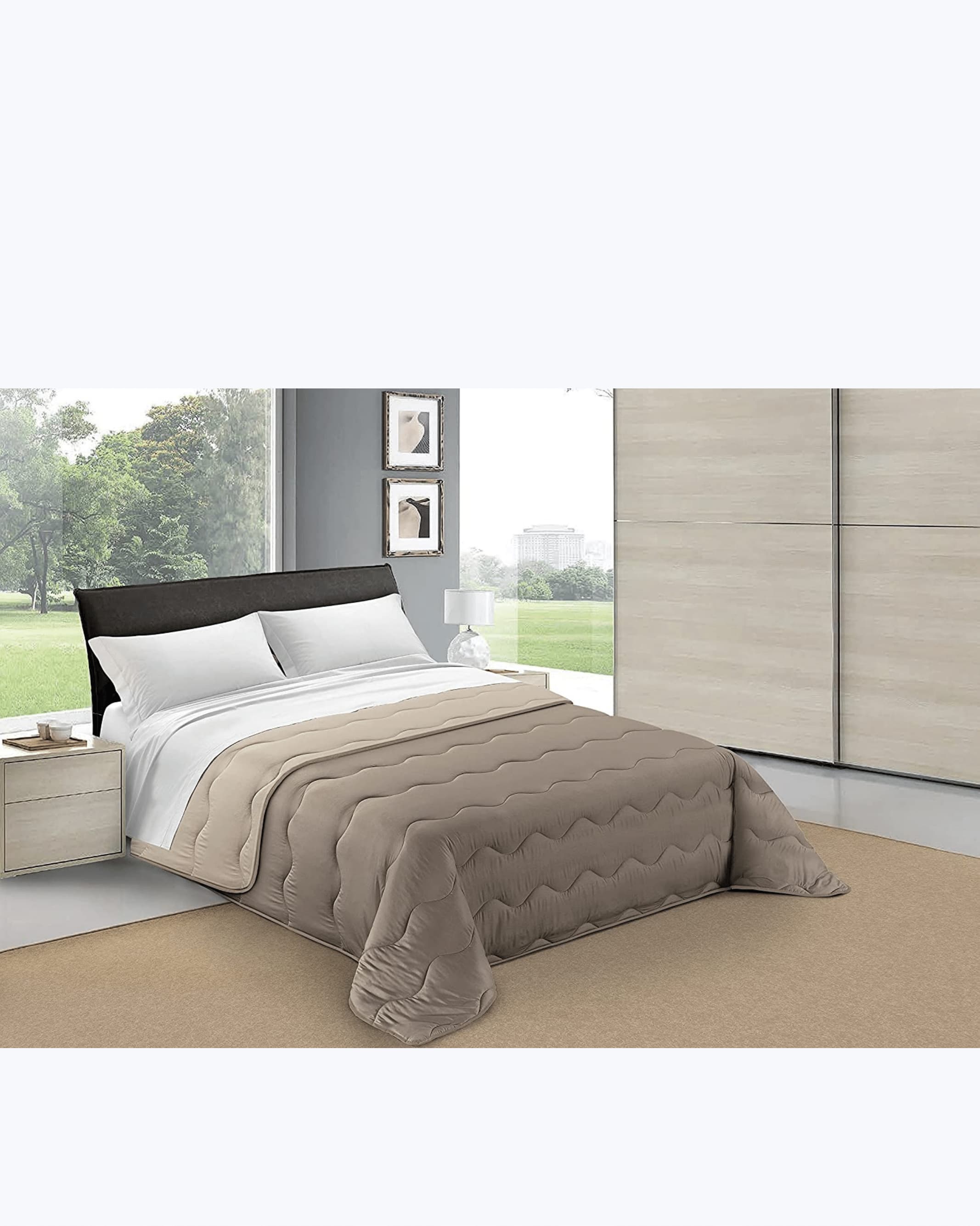 Piumino Invernale Doppia Faccia Microfibra Morbida - Matrimoniale 250x200 Cm - Caldo E Accogliente - Foto 11