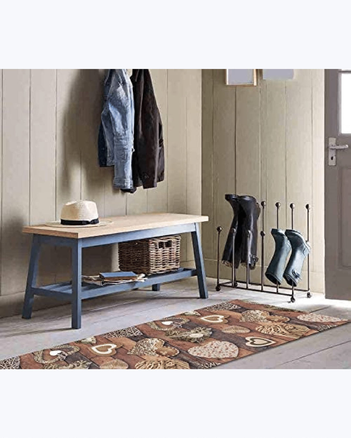 Tappeto Passatoia Antiscivolo e Antimacchia in PVC con Cuori