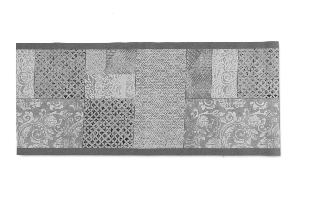 Tappeti Cucina Moderni e Antiscivolo | Passatoie PVC Patchwork Grigio 52X500
